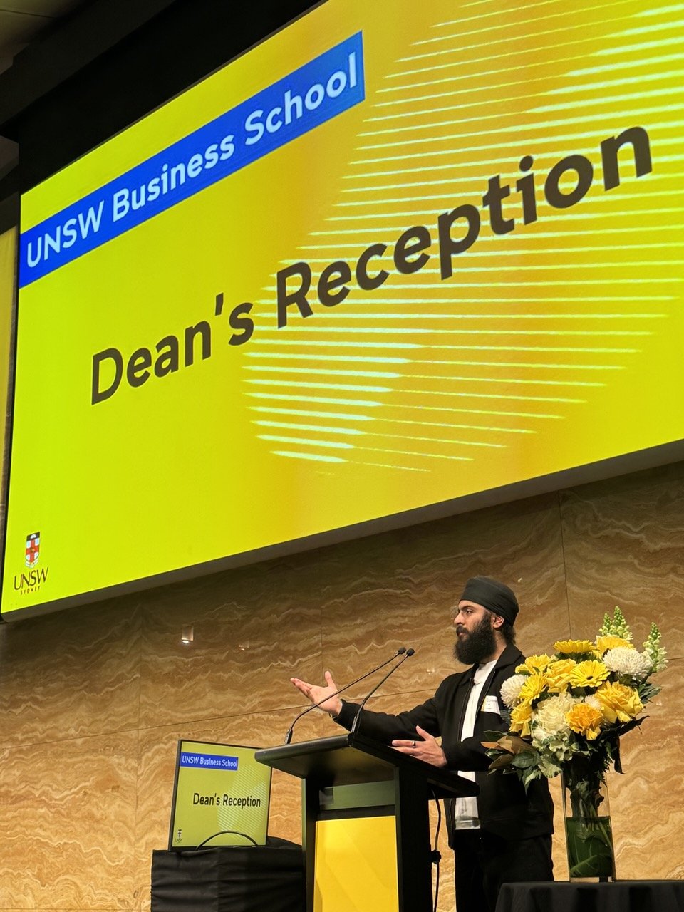 Gurveer receiving academic recognition at UNSW